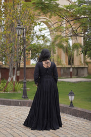 Women’s Anarkali Gown with Kutchi Gamthi Embroidery and Mirror Work