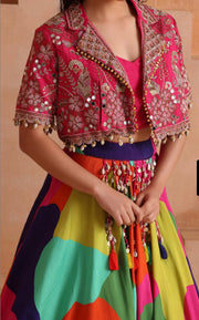 Women’s Multicolor Printed Lehenga Choli Set