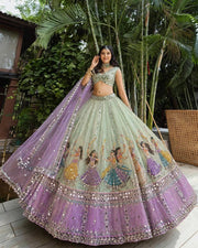 Women’s Designer Mirror Work Lehenga Choli Set