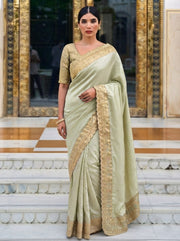 Pastel Pink Kanjivaram Silk Saree – Gold Zari Embroidered Wedding & Bridal Saree