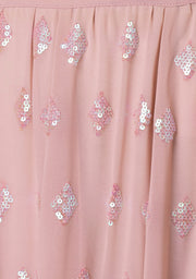 Women’s Pastel Pink Sequin Embroidered Lehenga Choli Set, Indian Ethnic Wedding & Festive Wear