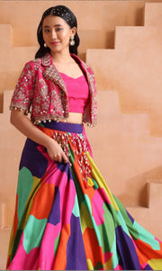 Women’s Multicolor Printed Lehenga Choli Set