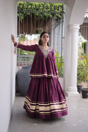 Women’s Lengha Choli with Embroidered Neckline