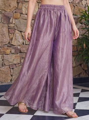 Women’s Lavender Embroidered Anarkali Palazzo Suit Set with Dupatta