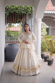 Women’s Lengha Choli with Embroidered Neckline