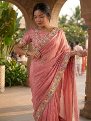 Women’s Floral Embroidered Saree, Designer Wedding & Festive Wear