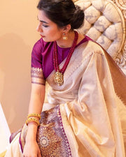 Woven Butti Design, Elegant Indian Saree for Wedding, Festival & Party Wear
