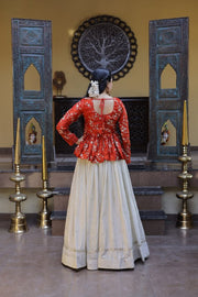 Women’s Floral Embroidered Lehenga With Top Style Festive Outfit