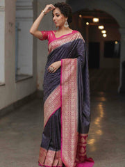 Woven Design, Elegant Indian Traditional Saree for Wedding, Festival & Party Wear