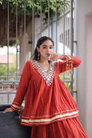 Women’s Lengha Choli with Embroidered Neckline
