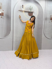 Women’s Black Anarkali Lehenga Choli Set, Traditional Indian Ethnic