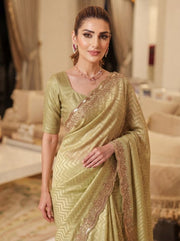 Indian Saree for Wedding, Party & Festive Wear, Traditional Ethnic Saree with Matching Blouse