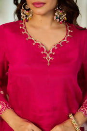 Women’s Embroidered Georgette Anarkali Suit Set with Dupatta