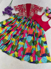 Women’s Multicolor Printed Lehenga Choli Set