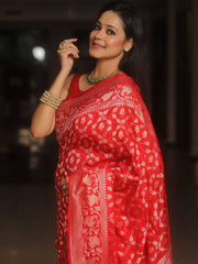 Design and Rich Zari Border, Elegant Indian Traditional Saree for Wedding, Festival & Party Wear