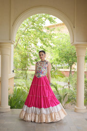 Women’s Rayon Lehenga with Kutchi Work Blouse