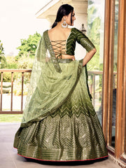 Women’s Sequin Embroidered Lehenga Choli Set with Net Dupatta, Silver Zari Work A-Line Ethnic Indian Traditional Party Wear Outfit (Copy) (Copy)
