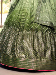 Women’s Sequin Embroidered Lehenga Choli Set with Net Dupatta, Silver Zari Work A-Line Ethnic Indian Traditional Party Wear Outfit (Copy) (Copy)