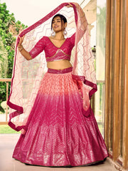 Women’s Sequin Embroidered Lehenga Choli Set with Net Dupatta, Silver Zari Work A-Line Ethnic Indian Traditional Party Wear Outfit (Copy) (Copy) (Copy)