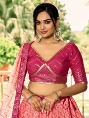 Women’s Sequin Embroidered Lehenga Choli Set with Net Dupatta, Silver Zari Work A-Line Ethnic Indian Traditional Party Wear Outfit (Copy) (Copy) (Copy)