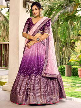 Women’s Sequin Embroidered Lehenga Choli Set with Net Dupatta, Silver Zari Work A-Line Ethnic Indian Traditional Party Wear Outfit (Copy) (Copy)
