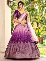 Women’s Sequin Embroidered Lehenga Choli Set with Net Dupatta, Silver Zari Work A-Line Ethnic Indian Traditional Party Wear Outfit (Copy) (Copy)