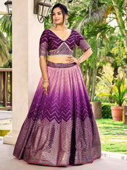 Women’s Sequin Embroidered Lehenga Choli Set with Net Dupatta, Silver Zari Work A-Line Ethnic Indian Traditional Party Wear Outfit (Copy) (Copy)