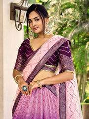 Women’s Sequin Embroidered Lehenga Choli Set with Net Dupatta, Silver Zari Work A-Line Ethnic Indian Traditional Party Wear Outfit (Copy) (Copy)