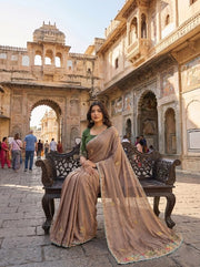 Indian Traditional Saree with Green Blouse for Wedding, Party & Festive Wear