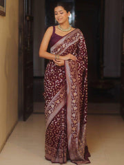 Design and Rich Zari Border, Elegant Indian Traditional Saree for Wedding, Festival & Party Wear
