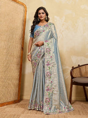 Women Traditional Saree with Matching Blouse for Wedding, Party & Festive Wear