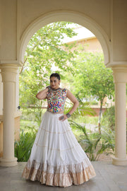 Women’s Rayon Lehenga with Kutchi Work Blouse