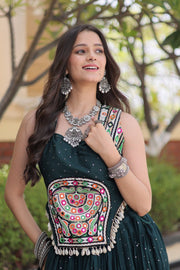 Women’s Embroidered Rayon Lehenga Choli Set,Traditional Indian Ethnic Wear