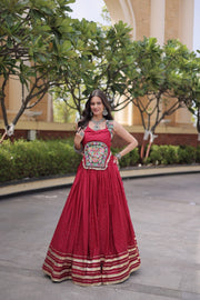Women’s Embroidered Rayon Lehenga Choli Set,Traditional Indian Ethnic Wear