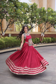 Women’s Embroidered Rayon Lehenga Choli Set,Traditional Indian Ethnic Wear