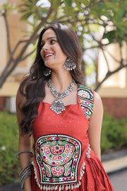 Women’s Embroidered Rayon Lehenga Choli Set,Traditional Indian Ethnic Wear