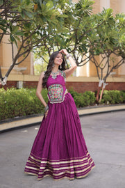 Women’s Embroidered Rayon Lehenga Choli Set,Traditional Indian Ethnic Wear