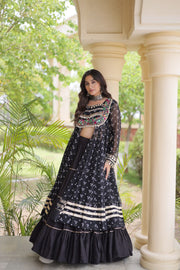 Kora Cotton Lehenga Choli Set for Women with Bandhni Print Kurti