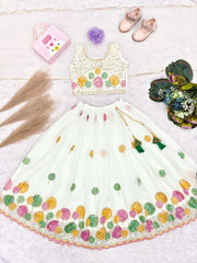 Girls Georgette Fabric Lehenga Choli Set with Dupatta