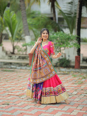 Women’s Heavy printed lehenga choli in heavy muslin cotton
