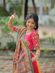 Women’s Heavy printed lehenga choli in heavy muslin cotton