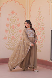 Women’s Designer Embroidered Anarkali Suit Set