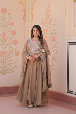 Women’s Designer Embroidered Anarkali Suit Set