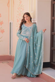 Women’s Designer Embroidered Anarkali Suit Set