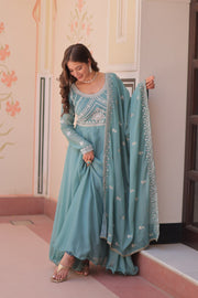 Women’s Designer Embroidered Anarkali Suit Set