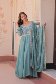 Women’s Designer Embroidered Anarkali Suit Set