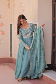 Women’s Designer Embroidered Anarkali Suit Set