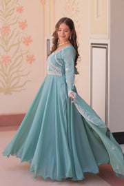 Women’s Designer Embroidered Anarkali Suit Set