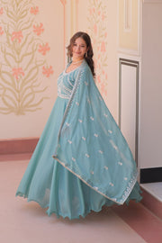 Women’s Designer Embroidered Anarkali Suit Set