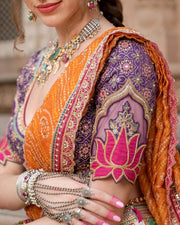 Heavy Muslin Cotton Lehenga Choli with Real Mirror Work.